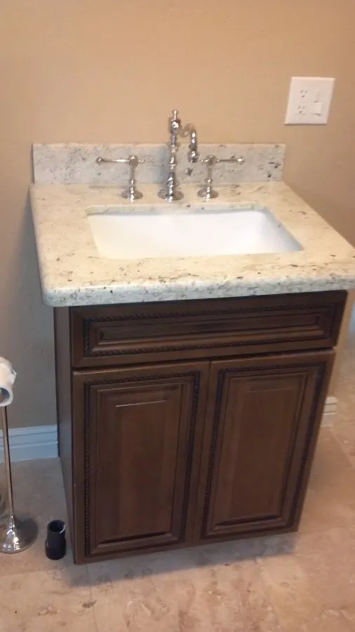 Finished bathroom vanity for Water Line Repair in Islamorada, Village of Islands